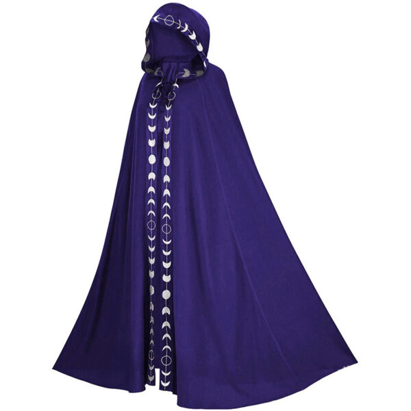 Hooded Cloak Medieval Renaissance 5 Color Printed Halloween Cosplay