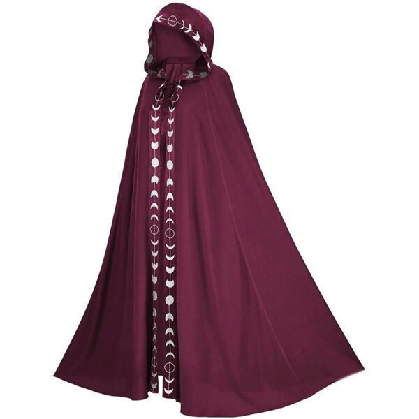 Hooded Cloak Medieval Renaissance 5 Color Printed Halloween Cosplay