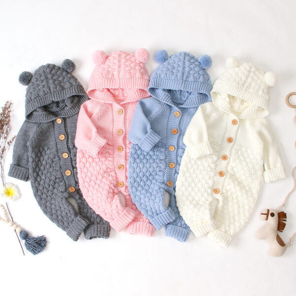 Hooded Knitted Jumpsuit