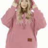 Hooded Sweatshirt with Pet Pockets Casual Loose Fit Warm Pullover Hooded Sweatshirt with Pet Pockets Casual Loose Fit Warm Pullover
