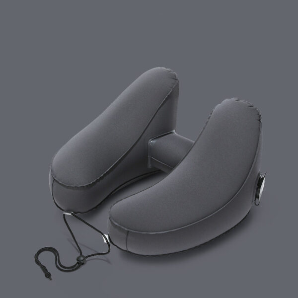 Hooded Travel Pillow H Shaped Inflatable Neck Folding Lightweight Nap Hooded Travel Pillow H Shaped Inflatable Neck Folding Lightweight Nap