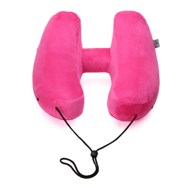 Hooded Travel Pillow H Shaped Inflatable Neck Folding Lightweight Nap Hooded Travel Pillow H Shaped Inflatable Neck Folding Lightweight Nap