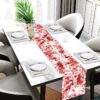 Horror Happy Halloween Tablecloth Bloody Handprint Table Cover Festival Horror Happy Halloween Tablecloth Bloody Handprint Table Cover Festival