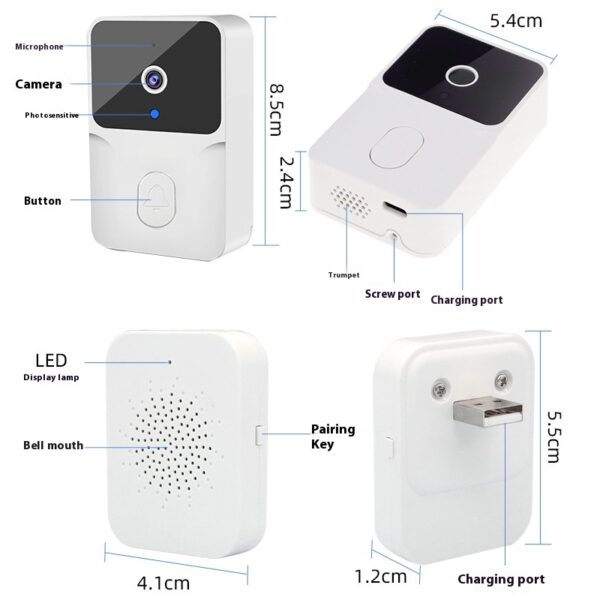 Intelligent Visual Doorbell Home Surveillance Video Intercom HD Night Intelligent Visual Doorbell Home Surveillance Video Intercom HD Night