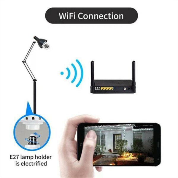 IR E27 Light Bulb Camera 1080P HD Wireless WiFi Smart Home Security IR E27 Light Bulb Camera 1080P HD Wireless WiFi Smart Home Security