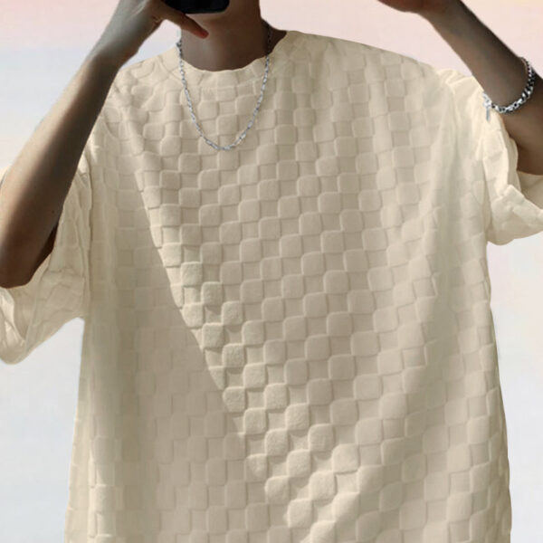 Jacquard Plaid Loose Straight Casual Shorts Suit Jacquard Plaid Loose Straight Casual Shorts Suit