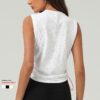 Jacquard Sports Vest for Women Sleeveless Blouse Breathable