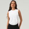 Jacquard Sports Vest for Women Sleeveless Blouse Breathable