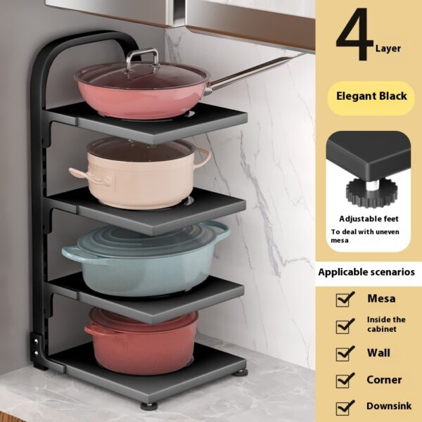 Kitchen Countertop Pot Rack Carbon Steel Adjustable Kitchen Countertop Pot Rack Carbon Steel Adjustable