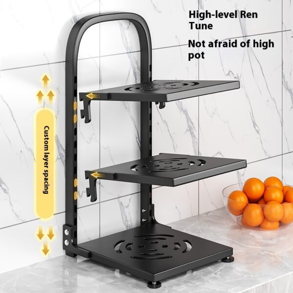 Kitchen Countertop Pot Rack Carbon Steel Adjustable Kitchen Countertop Pot Rack Carbon Steel Adjustable
