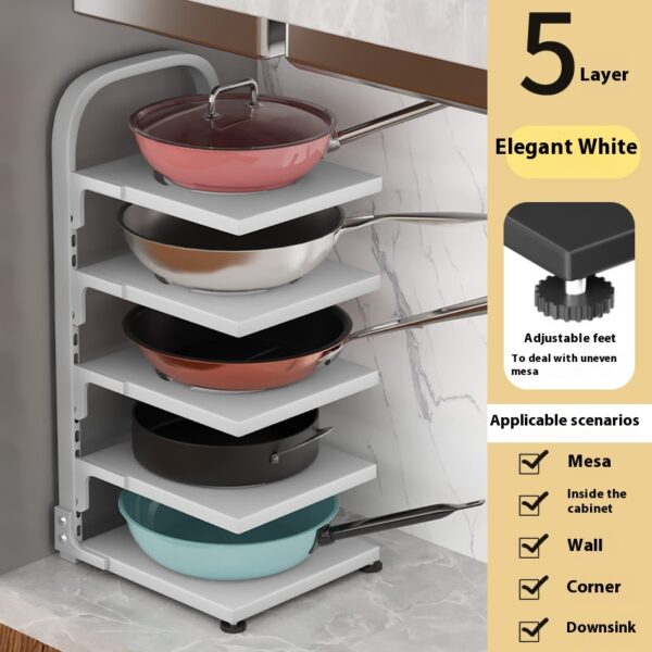 Kitchen Countertop Pot Rack Carbon Steel Adjustable Kitchen Countertop Pot Rack Carbon Steel Adjustable