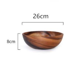 Kitchen Natural Wooden Bowl Household Fruit Salad for Home Restaurant Kitchen Natural Wooden Bowl Household Fruit Salad for Home Restaurant