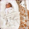 Knitted Baby Blankets Newborn Swaddle Wrap Ruffle Knitted Baby Blankets Newborn Swaddle Wrap Ruffle