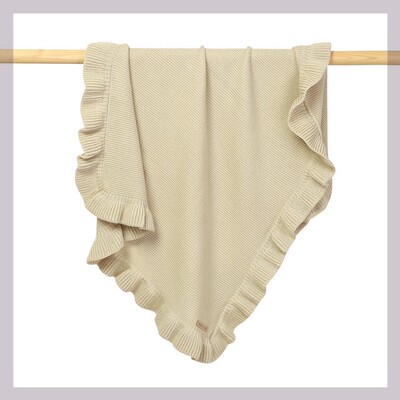 Knitted Baby Blankets Newborn Swaddle Wrap Ruffle Knitted Baby Blankets Newborn Swaddle Wrap Ruffle