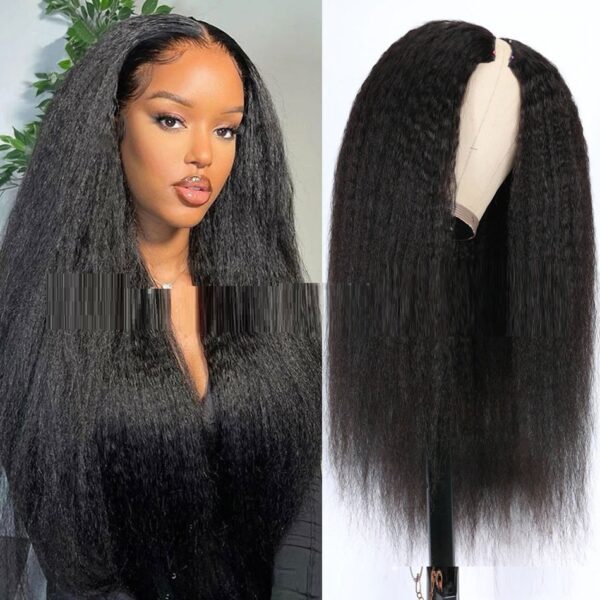Lace Free Mechanism Yaki Straight Pure Human Wig Lace Free Mechanism Yaki Straight Pure Human Wig