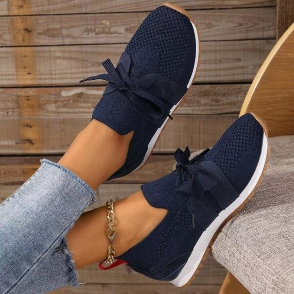 Lace Up Mesh Flats Shoes for Women Breathable Casual Walking Wedges Lace Up Mesh Flats Shoes for Women Breathable Casual Walking Wedges