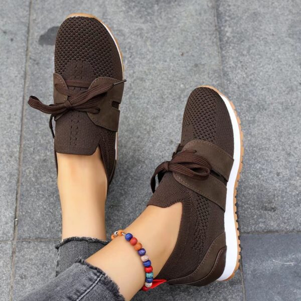 Lace Up Mesh Flats Shoes for Women Breathable Casual Walking Wedges Lace Up Mesh Flats Shoes for Women Breathable Casual Walking Wedges