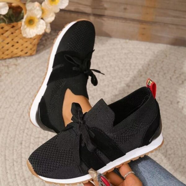 Lace Up Mesh Flats Shoes for Women Breathable Casual Walking Wedges Lace Up Mesh Flats Shoes for Women Breathable Casual Walking Wedges