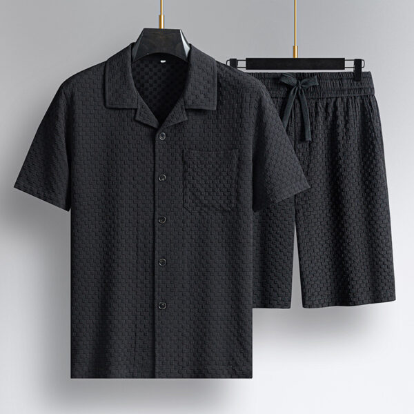 Lapel Short Sleeve Shorts Suit Young and Middle-aged Wear Fashion