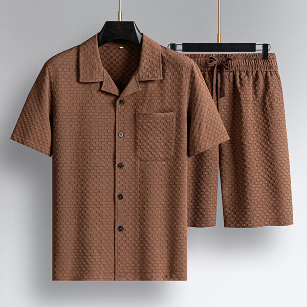 Lapel Short Sleeve Shorts Suit Young and Middle-aged Wear Fashion