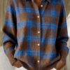 Lapel Solid Knit Cardigan for Women European Style Casual Open Front