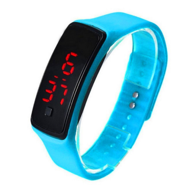 LED Bracelet Watch Thin Girl Men Sports Silicone Digital Wristwatches