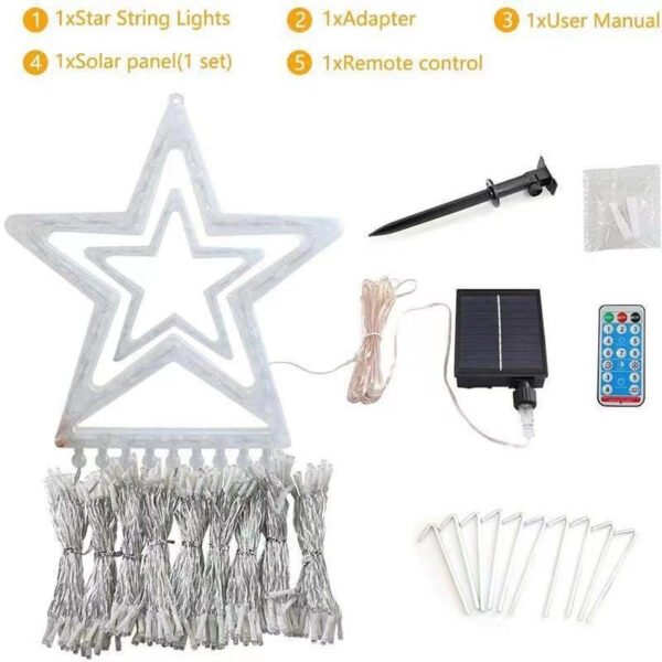 LED Five-pointed Star Waterfall Light to Decorate the Courtyard Outdoor LED Five-pointed Star Waterfall Light to Decorate the Courtyard Outdoor