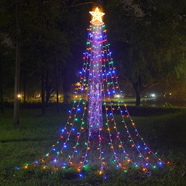 LED Five-pointed Star Waterfall Light to Decorate the Courtyard Outdoor LED Five-pointed Star Waterfall Light to Decorate the Courtyard Outdoor