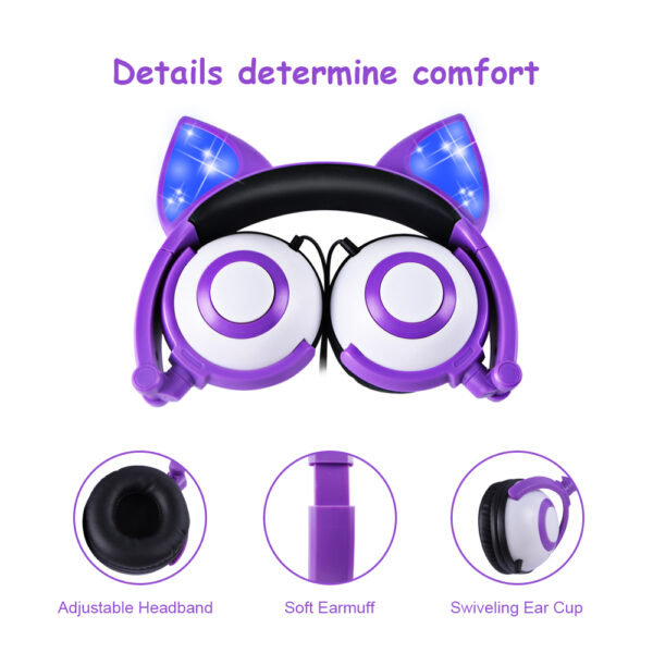 LED Flashing Cat Ear Headphones LED Flashing Cat Ear Headphones
