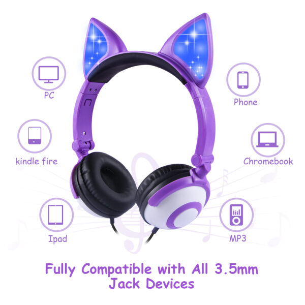 LED Flashing Cat Ear Headphones LED Flashing Cat Ear Headphones