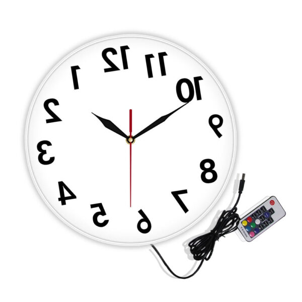 LED Light White Frame Halloween Home Decorative Wall Clock LED Light White Frame Halloween Home Decorative Wall Clock