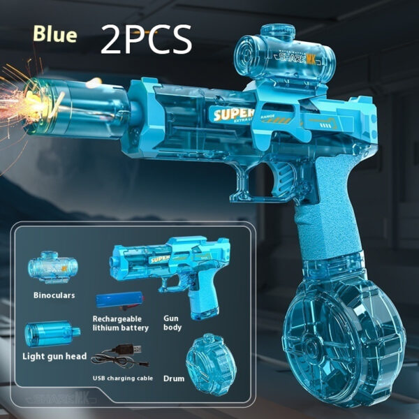 LED Lights Electric Water Guns Children Simulated Shooting Recoil