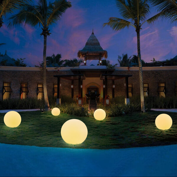 LED Luminous Ball Lights Outdoor Waterproof Colorful Lawn Garden Floor