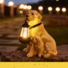 LED Solar Light Dog Lantern Sculpture Resin Craft Ornament Home Porch LED Solar Light Dog Lantern Sculpture Resin Craft Ornament Home Porch