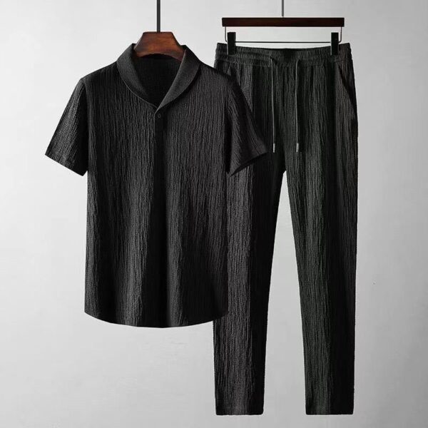 Leisure Suit Summer Loose Short Sleeve Top and Drawstring Trousers Leisure Suit Summer Loose Short Sleeve Top and Drawstring Trousers