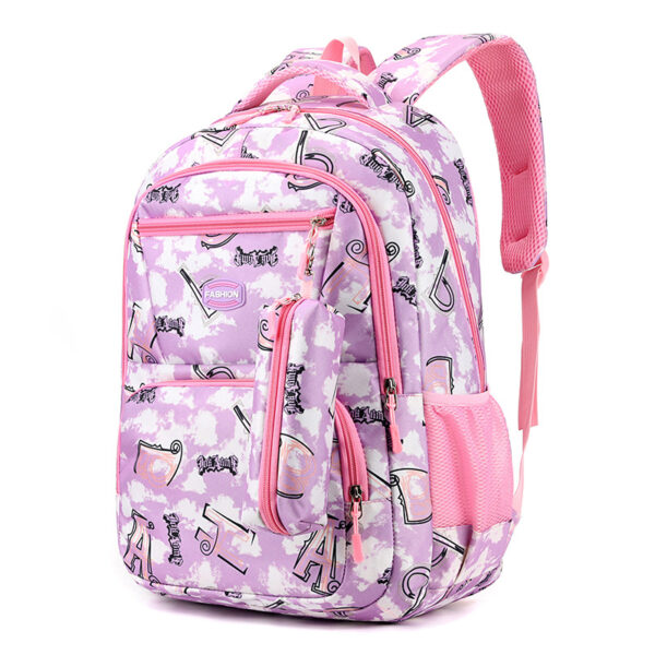 Letter Print Backpack with Pencil Case Fsahion Sweet Primary School Letter Print Backpack with Pencil Case Fsahion Sweet Primary School