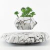 Levitating Plant Pot Marble Color Floating Planter Magnetic Levitation Levitating Plant Pot Marble Color Floating Planter Magnetic Levitation