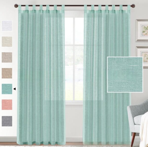 Linen Yarn Curtain Transparent Window Screen Linen Yarn Curtain Transparent Window Screen