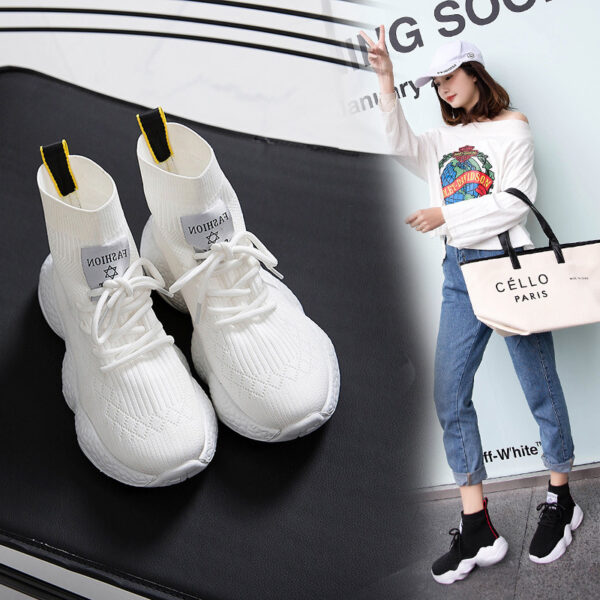 Little White Shoes Women Summer Wild Korean Autumn Thick-soled Casual