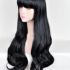 Lolita Korean Fashion Fluffy Qi Liu Hai Long Curly Black Cos Wig