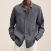 Long Sleeve Lapel Shirt Men's Loose Button Cardigan Sshirt Top