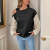 Long Sleeve Sequined Off-the-shoulder Multicolor Hoodie Women Long Sleeve Sequined Off-the-shoulder Multicolor Hoodie Women