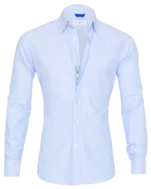 Long Sleeve Zipper Shirt with Button Design Fashion Lapel Tops