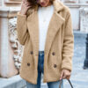 Loose Lapel Fluffy Coat Winter Button Jacket Cardigan Outwear Loose Lapel Fluffy Coat Winter Button Jacket Cardigan Outwear