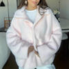 Loose Lapel Single Breasted Furry Coat Winter Fashion Fleece Long Loose Lapel Single Breasted Furry Coat Winter Fashion Fleece Long