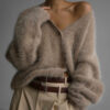 Loose V-neck Button Cardigan Fall Winter Fashion Single Breasted Loose V-neck Button Cardigan Fall Winter Fashion Single Breasted