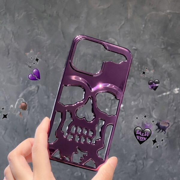 Luxury Plating 3D Skull Phone Case for I-phone 14 Pro Max 13 12 11 Plus Luxury Plating 3D Skull Phone Case for I-phone 14 Pro Max 13 12 11 Plus
