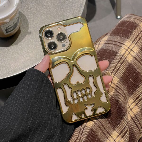 Luxury Plating 3D Skull Phone Case for I-phone 14 Pro Max 13 12 11 Plus Luxury Plating 3D Skull Phone Case for I-phone 14 Pro Max 13 12 11 Plus