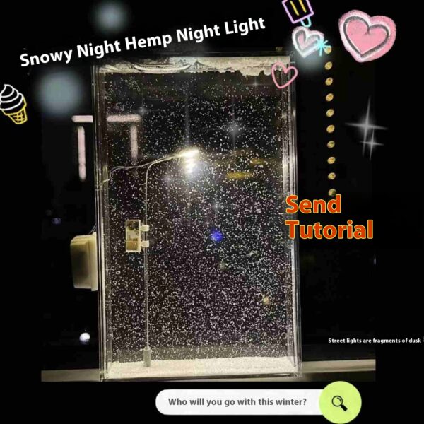 Magic Snowy Landscape Night Lights Small Street Light Flowing DIY Magic Snowy Landscape Night Lights Small Street Light Flowing DIY
