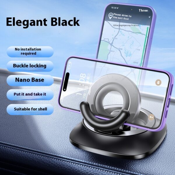 Magnetic Phone Holder with Vacuum Suction Foldable Adjustable Car Mount